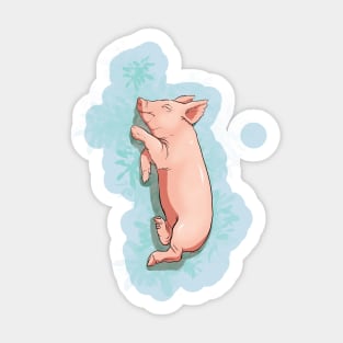 Sleeping Piglet Sticker